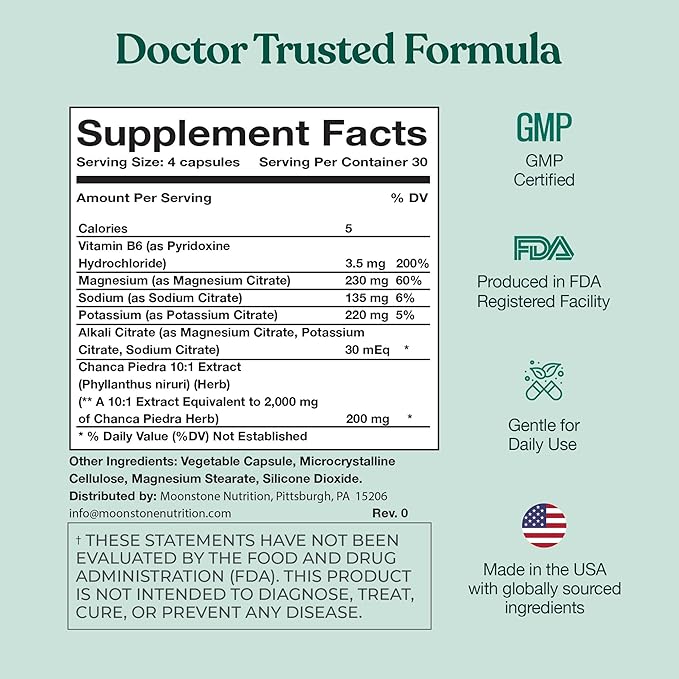 Chanca Piedra Stone Breaker Advanced Formula Natural Dissolver Kidney Cleanse Supplement Urinary Tract Detox Flush Impurities Clear System Sugar Free 30 Day Supply (120 Vegan Capsules)
