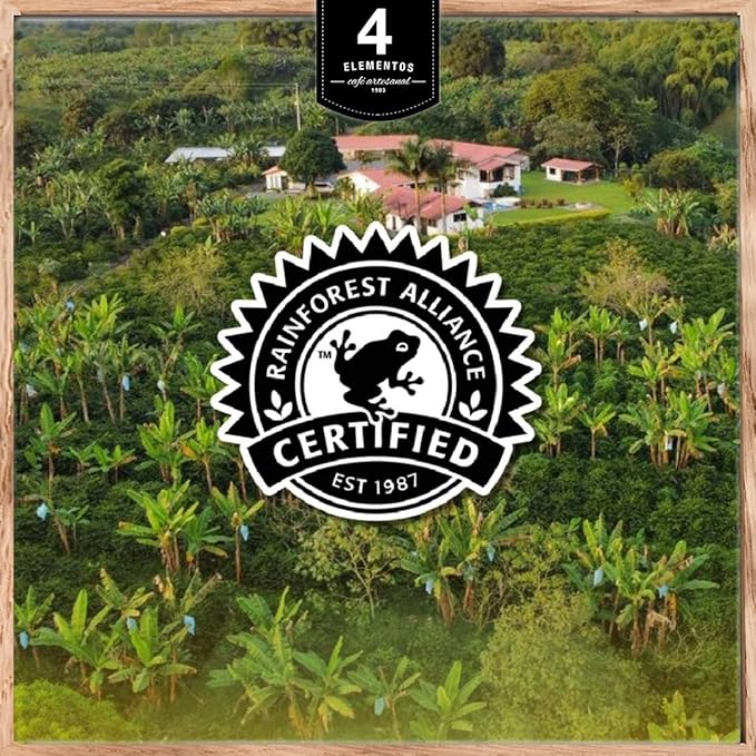 4 Elementos | Ground Specialty Coffee 35 Oz Medium Roast 100% Arabica from Colombia Red Berries &amp Caramel Notes