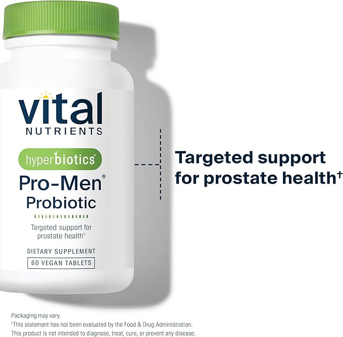 Hyperbiotics Vital Nutrients Pro Men Probiotics | Vegan Advanced Probiotics for Men | Clinically Studied for Prostate Health Digestive Balance and Gut Health* | Gluten Dairy Soy Free | 60 Tablets