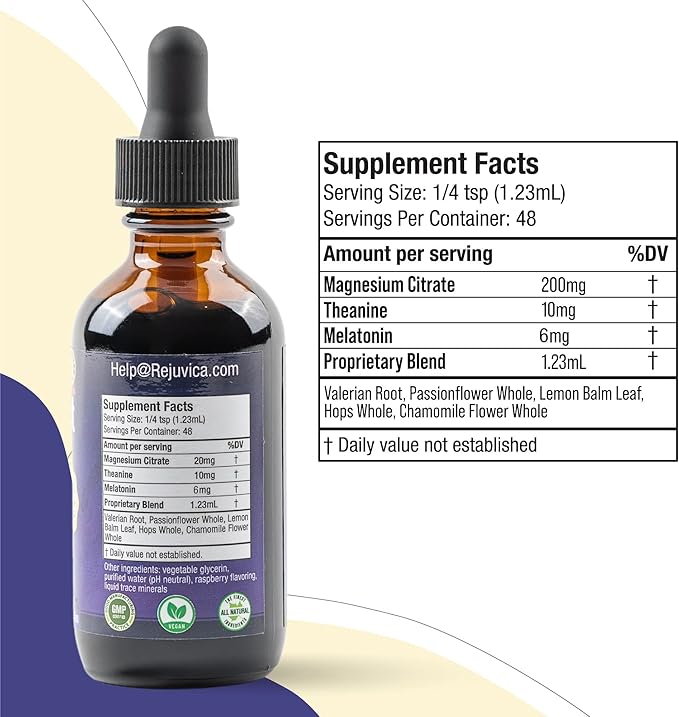 Rejuvica Health Balanced Femme + NoctuRest - Support Female Balance + Sleep - Liquid Delivery for Better Absorption - Dong Quai Melatonin Maca Hops Chamomile Theanine &amp More!