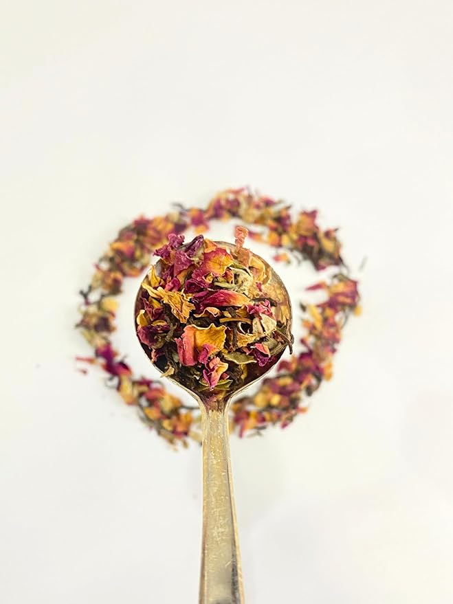 Aeon Teä Purity &amp Balance Organic Herbal Tea Bags (25 Count) - Gentle Detox Blend with Rose Petals and Rose Hips for Digestive Wellness Caffeine-Free Individually Wrapped
