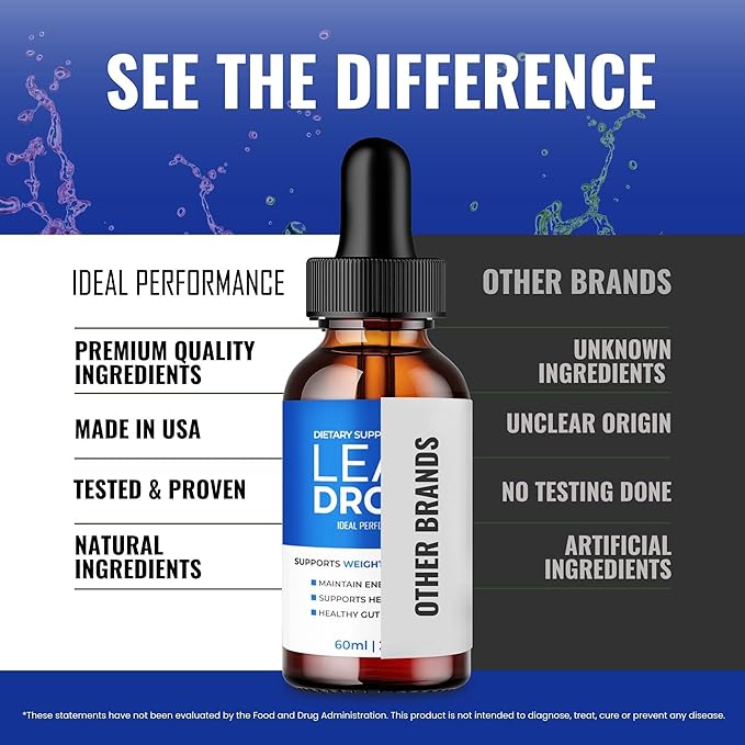 Lean Drops Official Lean Droppers Supplement - Maximum Strength All Natural Keto Liquid Formula to Sustain Active Lifestyle &amp Fitness Goals Premium Lean Drops Advanced Reviews (2 Pack)
