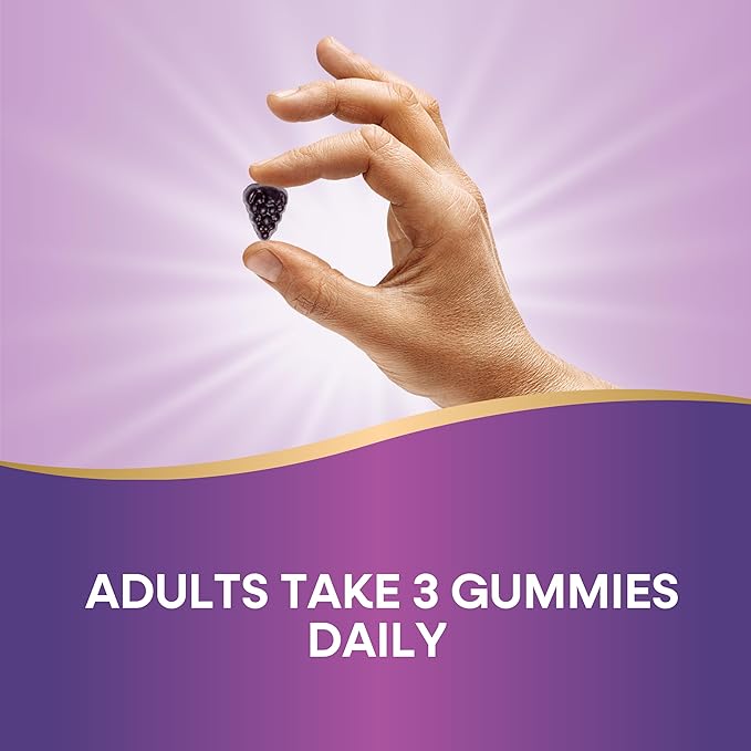 Nature's Way Alive! Immune Support* Gummies with Elderberry Extract Vitamins C &amp D3 Zinc No Gluten Grape &amp Cherry Flavored 90 Vegetarian Gummies (Packaging May Vary)