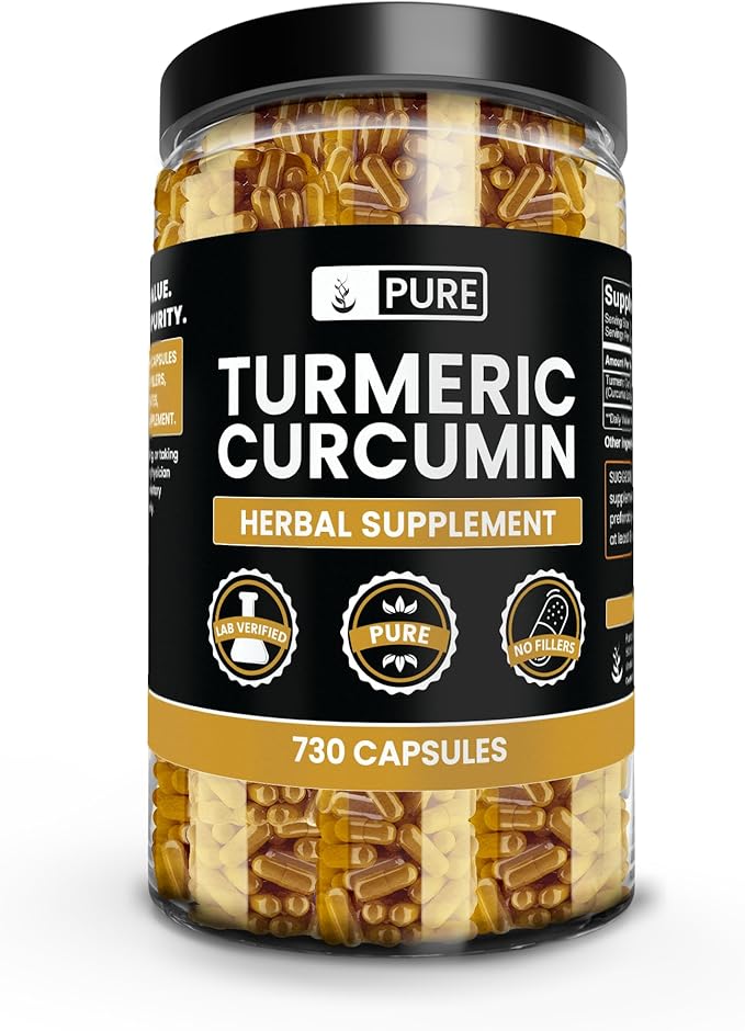 Pure Original Ingredients Turmeric Curcumin 730 Capsules No Magnesium Or Rice Fillers Always Pure Lab Verified