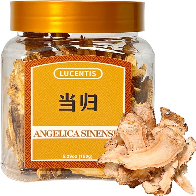 Dang Gui Tea Angelica Root Slices 5.3oz/150g Chinese Dried Angelica Sinensis Dong Quai Natural Herbal Tea 当归片