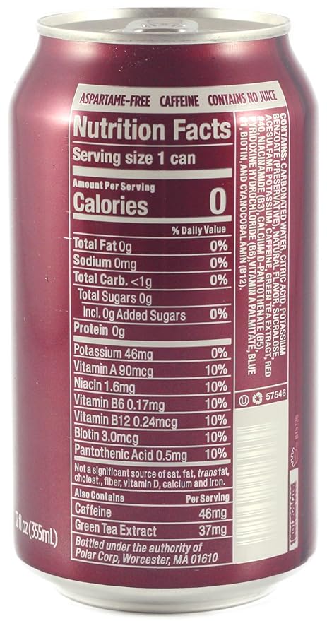 KauffmanTreats Frannie Sparkling Beverage- Zero Calories &amp Sugar Aspertame Free: 24-Ct Case 12 Oz. Cans (Black Cherry Noire)
