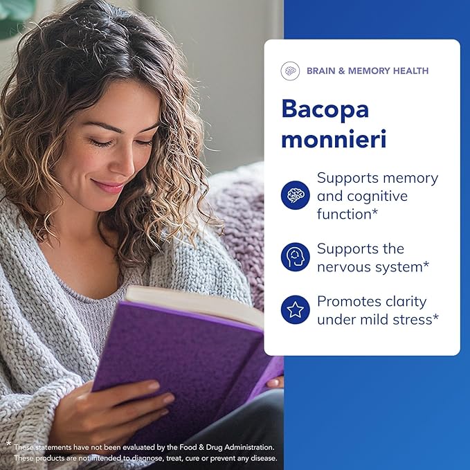 Pure Encapsulations Bacopa Monnieri | Supplement for Brain Memory Concentration and Stress Support* | 180 Capsules