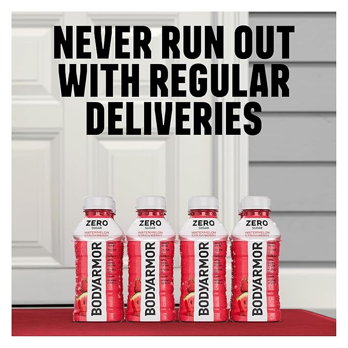 BODYARMOR ZERO Sugar Lemon Lime Electrolyte Drink Natural Flavors 28 Fl Oz Bottles (15 Pack) B Vitamins &amp Antioxidants Sugar Free Hydration