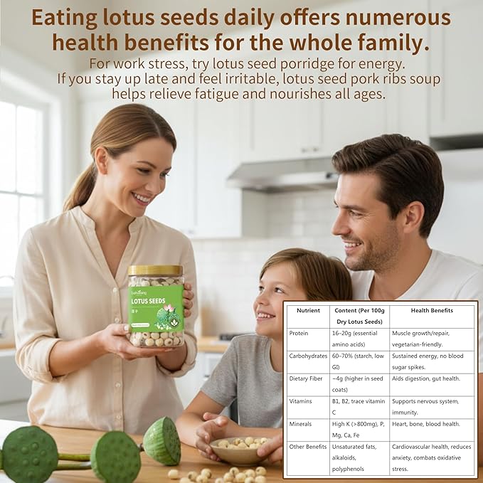 Baihuatang Natural Lotus Seeds for Tea Porridge Natural Dried White Lotus Seeds (Lian Zi) - 300g Herbal Tea &amp Cooking Ingredient Perfect for Porridge Soup and Traditional Recipes 莲子 百合银耳莲子羹原料