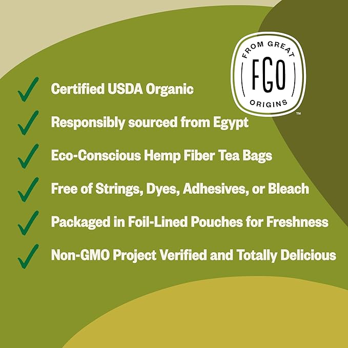 FGO Organic Thyme Leaf Tea 100 Count Eco-Conscious Tea Bags Caffeine Free Resealable Bag Packaging May Vary (Pack of 1)