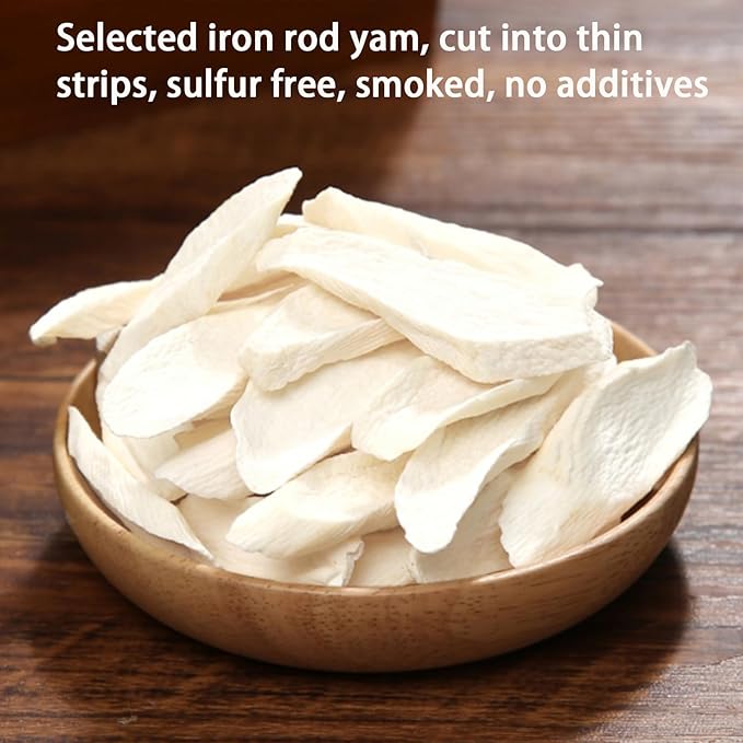 Dried Yam 10.6oz/300g(150g*2) Dried Iron Stick Yam Large Slices of Iron Stick Boil soup and Congee Sulfur Free 山药 山药干 山药片 铁棍山药