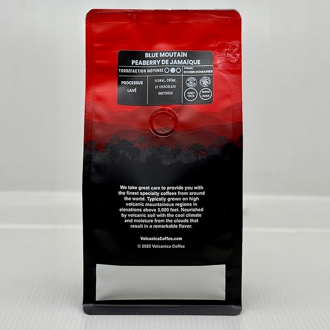 Jamaica Blue Mountain Peaberry Coffee 100% Pure Whole Bean Fresh Roasted Kosher 16-ounce