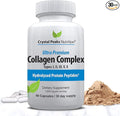 Collagen Peptide Pill - Types I II III V X - Anti-Aging - Premium Collagen Supplements &amp Collagen Pills - Hydrolyzed Protein Pills for Women &amp Men 1800 mg for Youthful Skin