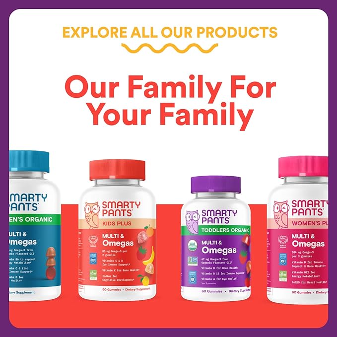 SmartyPants Kids Immunity Elderberry Gummies: Kids Immune Support Supplement Vitamin C Vitamin D Vitamins B6 &amp B12 and Zinc Gluten Free Elderberry Flavor 60 Count (30 Day Supply) (Pack of 2)