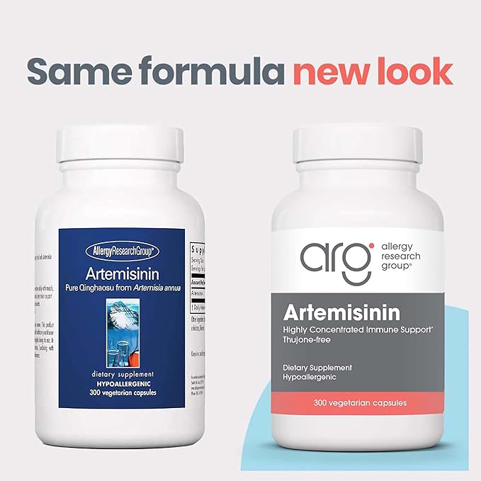ARG Artemisinin - Delivers 200 mg Concentrated Sweet Wormwood Extract per Serving - Supports Immune and Digestive Health - Hypoallergenic &amp Vegetarian - 150 Servings - 300 Capsules