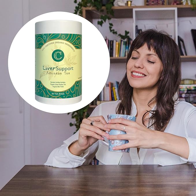 Dr. Cowan’s Garden Organic Ashitaba Herbal Tea 20 Tea Bags - Liver Detox Rooibos Tea Bags with Milk Thistle Calming Liver Support &amp Cleanse for Health and Well-Being Ashitaba Herbs Grown in the