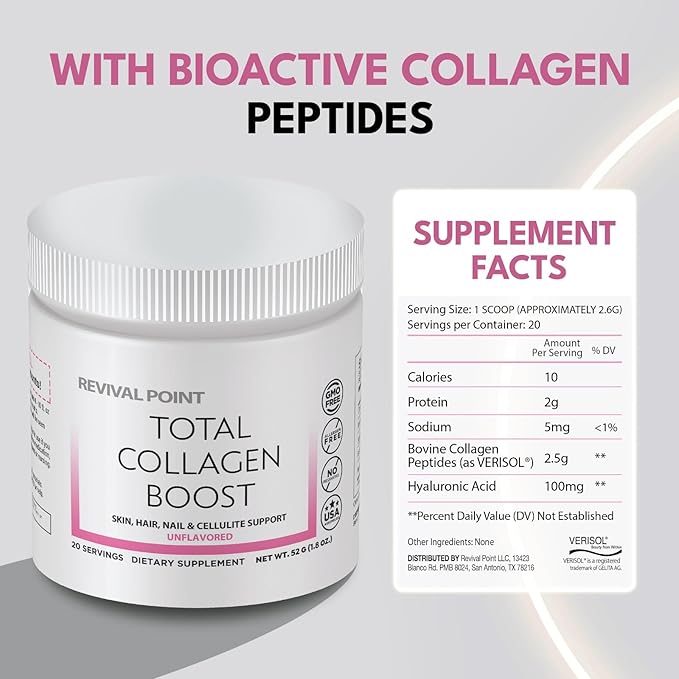 Total Collagen Boost with Verisol Collagen Peptides Powder
