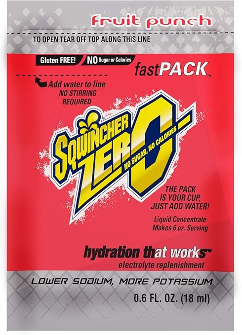 Sqwincher Fast Pack Fruit Punch .6 oz (4 Packs of 50)