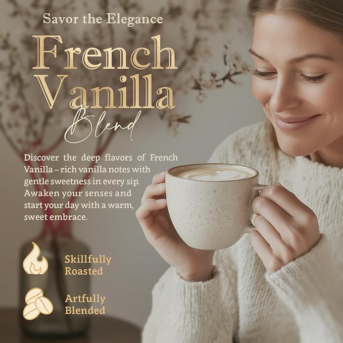 Flavored Ground Coffee – French Vanilla 100% Arabica Single Origin Medium Roast USDA Organic Naturally mint Flavored – by Coffea Flavor