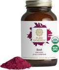 PURE SYNERGY Organic Beet Juice Powder | Pre-Workout Supplement | Organic Beet Root Juice Powder | for Healthy Circulation Exercise and Detoxification (6.4 oz.)