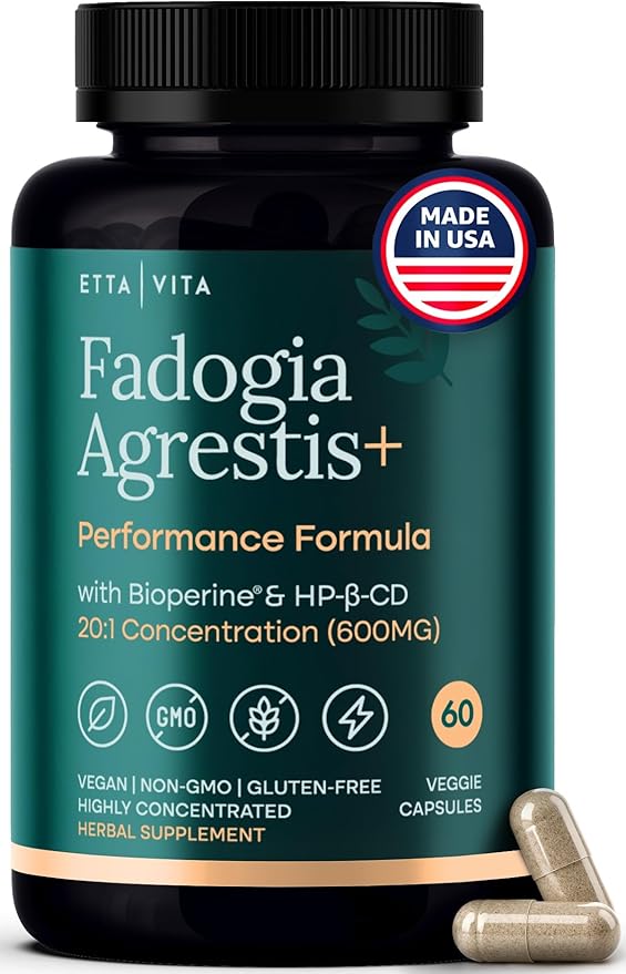 Organic Fadogia Agrestis 600mg for Natural Test Support (2X More Pure - 3X More Absorbent) Athlete Approved - Supports Muscle Growth &amp Recovery Healthy Energy Levels Drive Stamina &amp Mood -