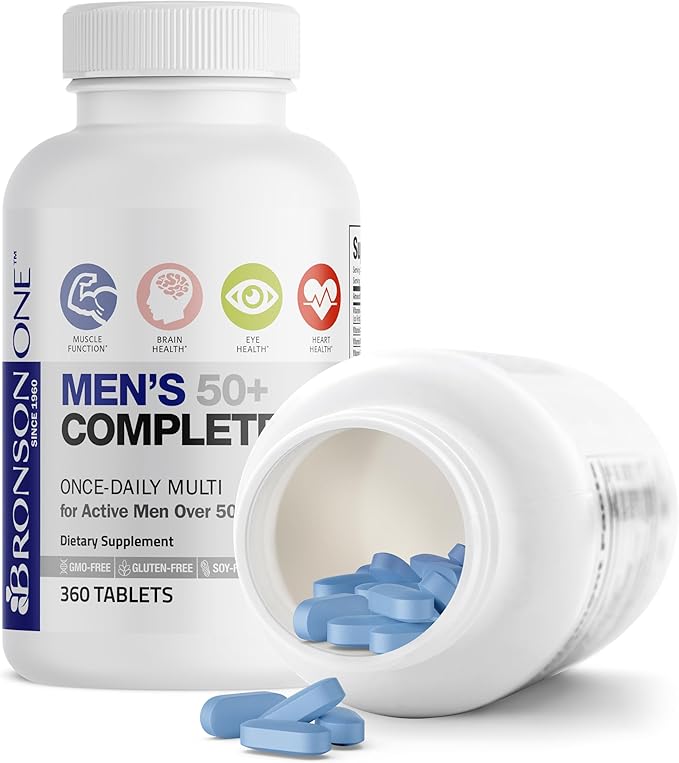 Bronson ONE Daily Mens 50+ Complete Multivitamin Multimineral 360 Tablets