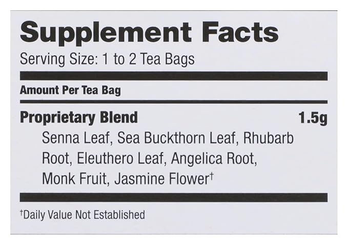 Bravo Tea Colon Cleansing Herbal Tea Naturally Caffeine Free 100% Natural No Artificial Flavors or Preservatives Vegan Gluten Free &amp Non-GMO 20 Tea Bags (Pack of 6)