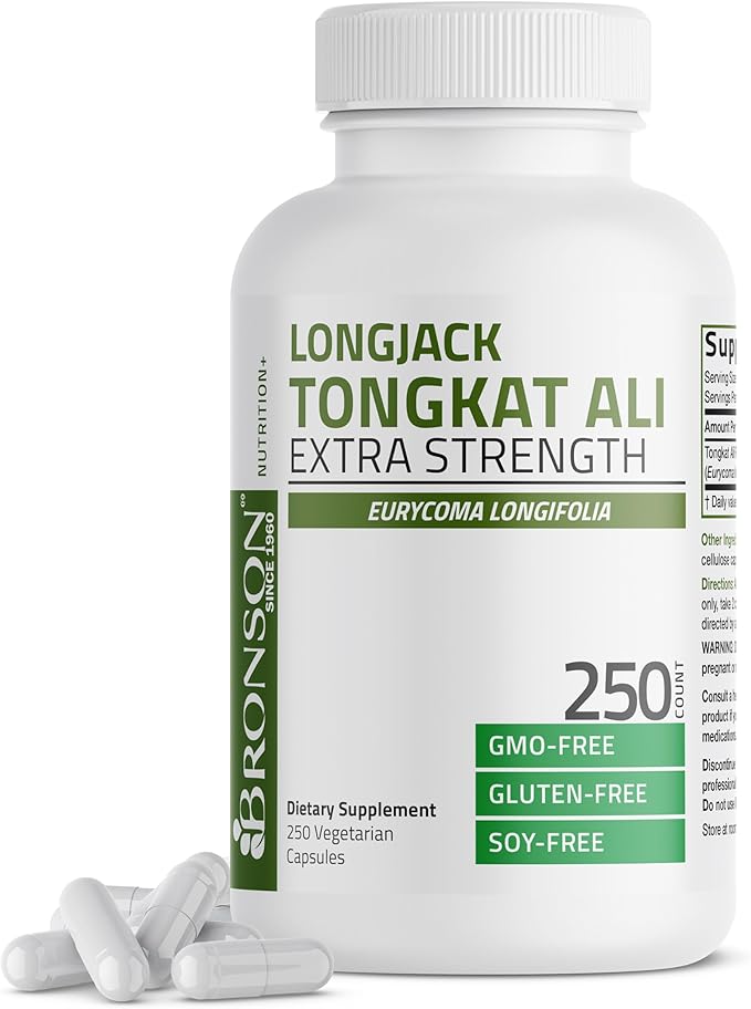 Bronson Longjack Tongkat Ali Extra Strength 250 Vegetarian Capsules