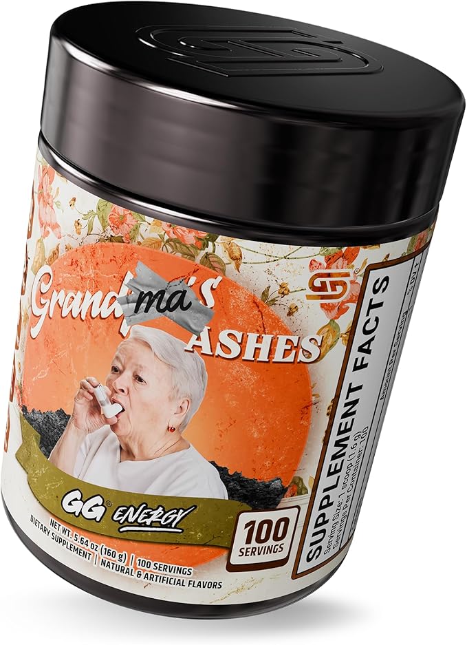 Gamer Supps GG Energy - Grandma's Ashes by Goons (100 Servings) - Keto Friendly Gaming Energy and Nootropic Blend Sugar Free + Organic Caffeine + Vitamins Powder Drink