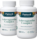 Pattern Wellness Ashwagandha Complex for Men &amp Women – Organic KSM-66® &amp Black Pepper Extract – Supports Stress Response &amp Energy Balance – Non-GMO – 120 Vegan Capsules