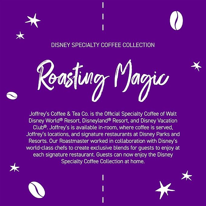 Joffrey's Coffee - Disney Ursula Cauldron Brew Disney Specialty Collection Flavored Coffee Arabica &amp Whole Beans Artisan Medium Roast Rich &amp Smooth Taste (Whole Bean 11oz)
