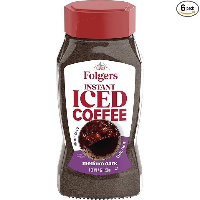 Folgers Instant Iced Coffee 7 Ounce (Pack of 6)