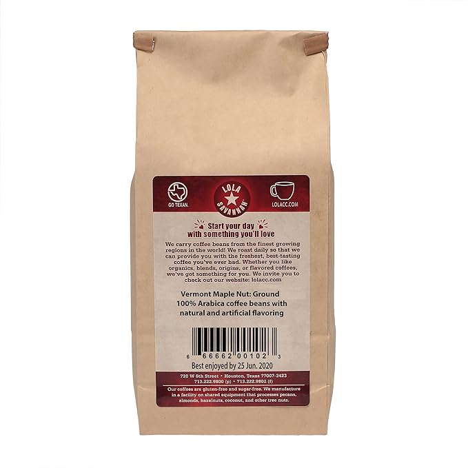 Lola Savannah Vermont Maple Nut Ground Caffeinated Coffee 5lb 1 Pack