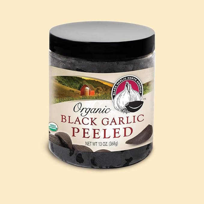 Organic Peeled Black Garlic Cloves - 13oz - Kosher Certified