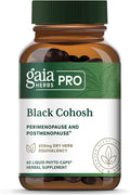 GAIA HERBS PRO Black Cohosh PRO - Healthy Perimenopause &amp Post Menopause Support Supplement* - Women's Health Supplement with Black Cohosh Root Extract - Vegan - 60 Liquid Phyto-Caps (60 Servings)