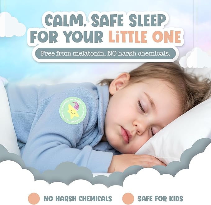 Gemma Joy Sleep Bundle – Baby Sleep Soother Teddy Bear with Cry Activated Heartbeat &amp Kids Sleep Patches (30 Pack) with Sandalwood Chamomile &amp Lavender – Melatonin-Free Sleep Aid