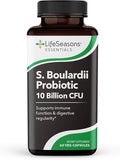 LifeSeasons Essentials S. Boulardii Probiotic - Supports Immune Function &amp Digestive Regularity - Promotes A Healthy Gut &amp Stronger Intestinal Lining - Eases Digestion - Saccharomyces - 60 Cap