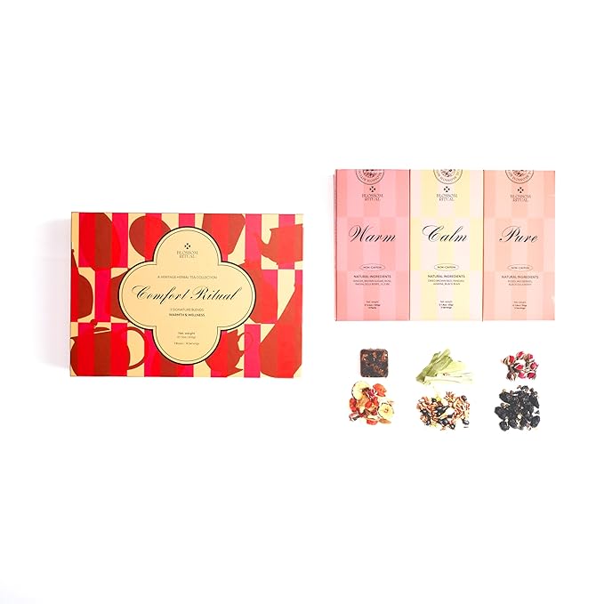 The Comfort Ritual – Herbal Tea Gift Set | 3 Signature Herbal Blends for Warmth &amp Wellness | Premium Handcrafted Herbal Tea | 100% Natural Ingredients