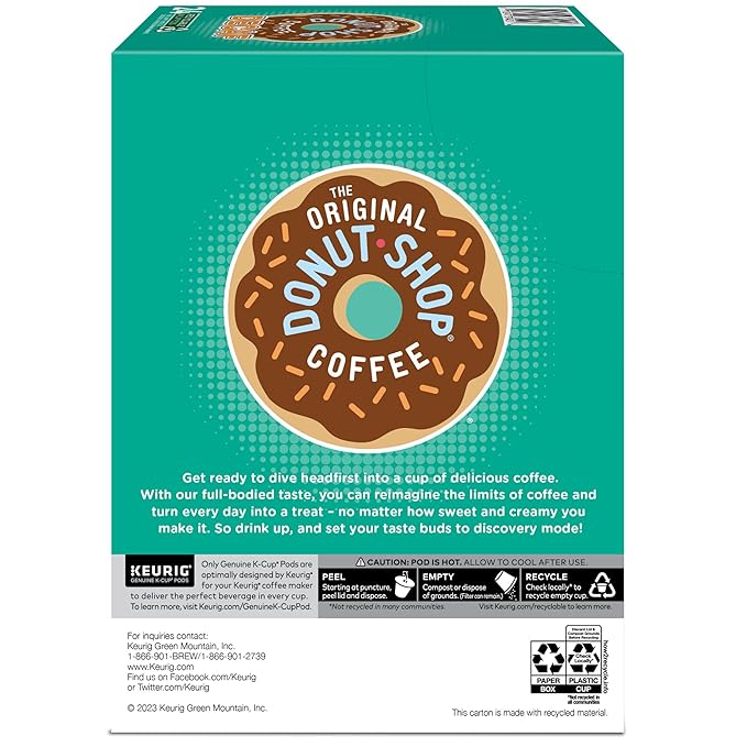 The Original Donut Shop Decaf Keurig Single-Serve K-Cup Pods Medium Roast Coffee 96 Count