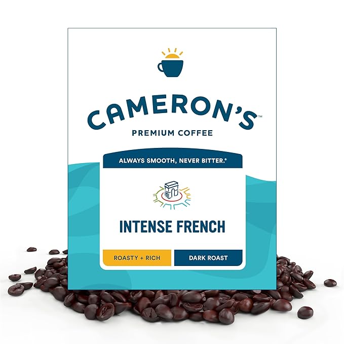 Cameron's Coffee Roasted Whole Bean Coffee Intense French 4 Pound