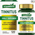 Tinnitus Relief for Ringing Ears Supplement 1200mg - 120 Capsules | Supports Ear Health and Reduces Tinnitus Symptoms
