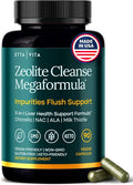 Liver Cleanse Detox &amp Repair - Microplastics Detox &amp Zeolite Supplement for Gut Health Cognition &amp Natural Energy - Glutathione NAC Chlorella Spirulina ALA Cilantro Milk Thistle No