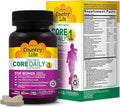 Country Life Women’s Core 1 Daily Multivitamin with Iron Cranberry Probiotics and Digestive Enzymes-Certified Gluten-Free Formula for Energy Immune Support and Complete Digestive Health60 Tablets