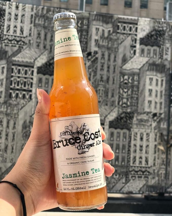 Bruce Cost - Unfiltered Ginger Ale - Jasmine Tea - 12 oz (12 Glass Bottles)