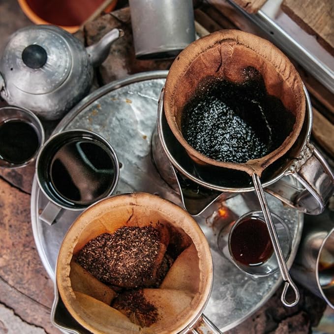 Yellow Cobra Thai Traditional ground Coffee Blend Thailand Kafe Bo-ran 350g Smooth Aromatic O-Liang Kopi Perfect for Iced Coffee and Thai Brews Free Thai Coffee Brew Cloth Filter