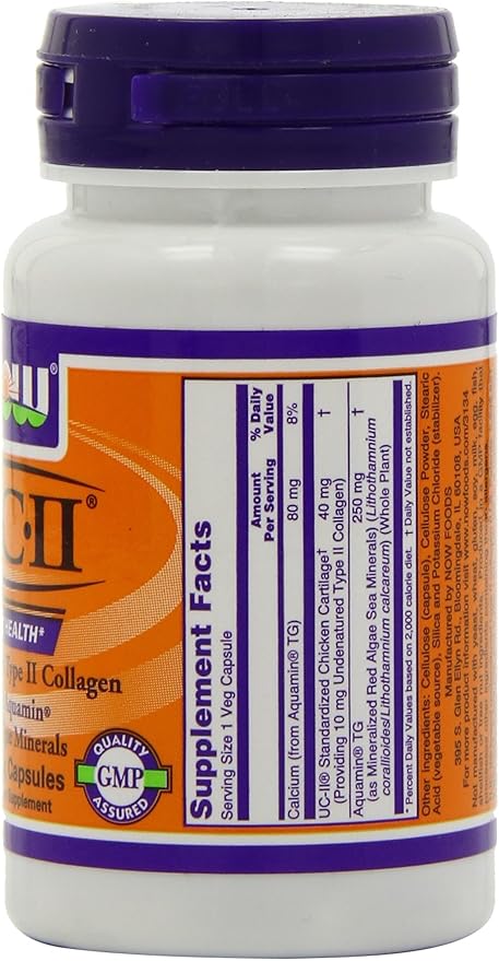 UC II Joint Health Undenatured Type II Collagen 60 VegiCaps (Pack of 2)