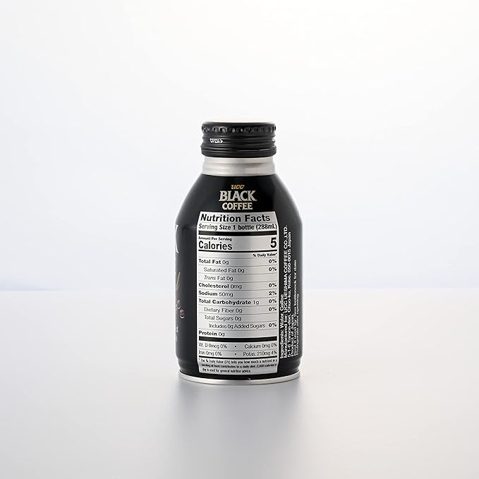 UCC Ready to Drink Black Coffee 9.74 FL OZ (Pack of 24) All Natural Unsweetened Coffee Instant Drinks Ingredients Water &amp Coffee Smooth and Creamy Convenient Bottle Imported from Japan