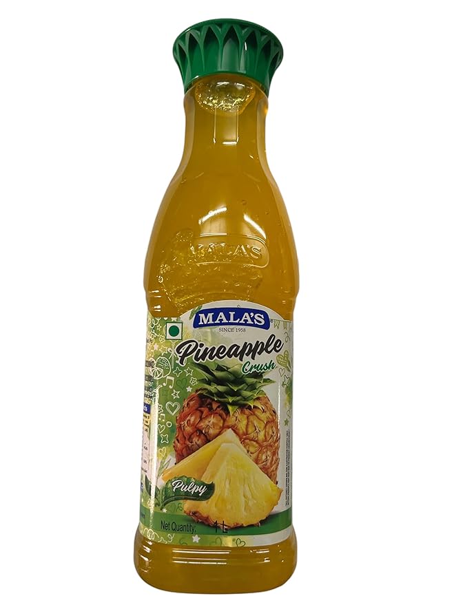 Mala's Pineapple Crush Pet Bottle -Made from Natural and Real Fruit Extracts Pet Bottle 1000 g