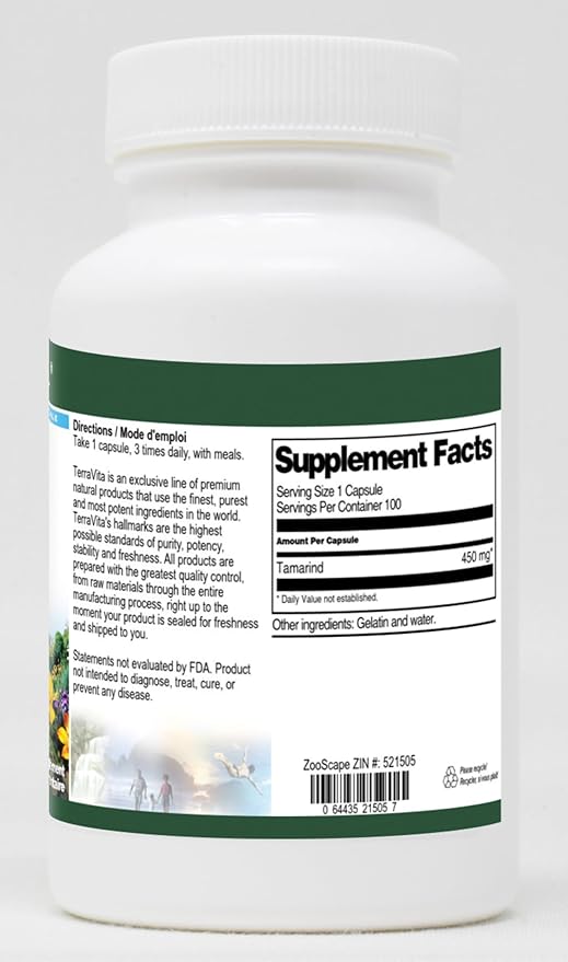 Tamarind - 450 mg (100 Capsules ZIN: 521505) - 3 Pack