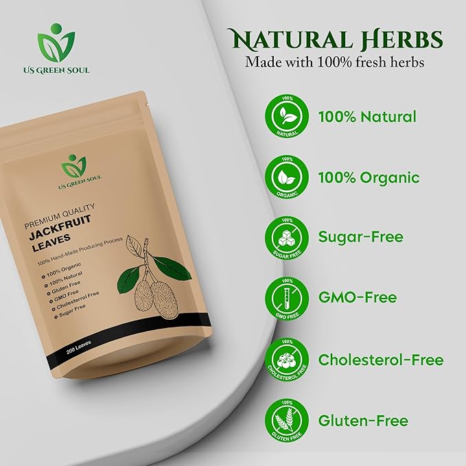 Jackfruit Leaves – Naturally Dried Herbal Leaves – Pure Artocarpus Heterophyllus Leaves for Tea &amp Traditional Preparations